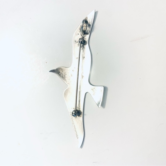 INTERNATIONAL STERLING Soaring Seagull Bird Brooch Pin, Pendant, silver 925 - Picture 7 of 9